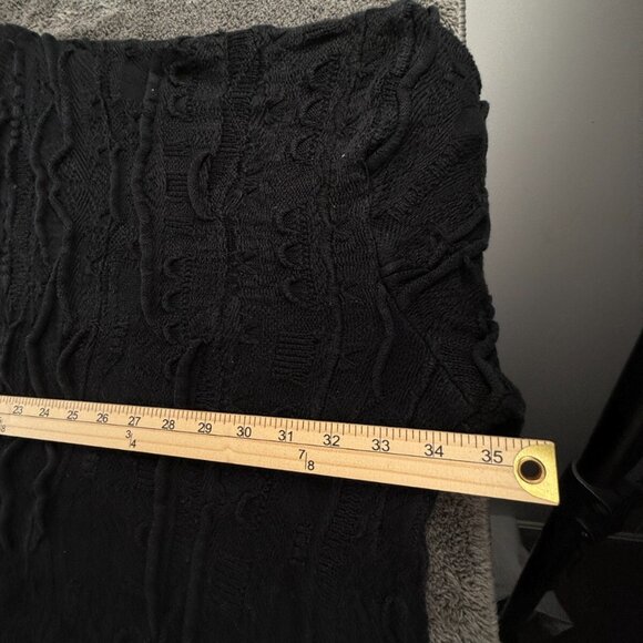 COOGI Australia 5XL Sweater Knit Intricate Black Cotton Pullover Crop Short - Picture 4 of 12